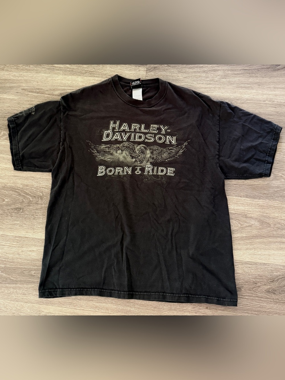 Vintage Harley-Davidson Men’s Black "Born to Ride" Graphic Tee